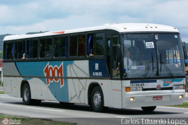 Auto Viação 1001 RJ 108.183 na cidade de Rio de Janeiro, Rio de Janeiro, Brasil, por Carlos Eduardo Lopes. Número da foto: #173.