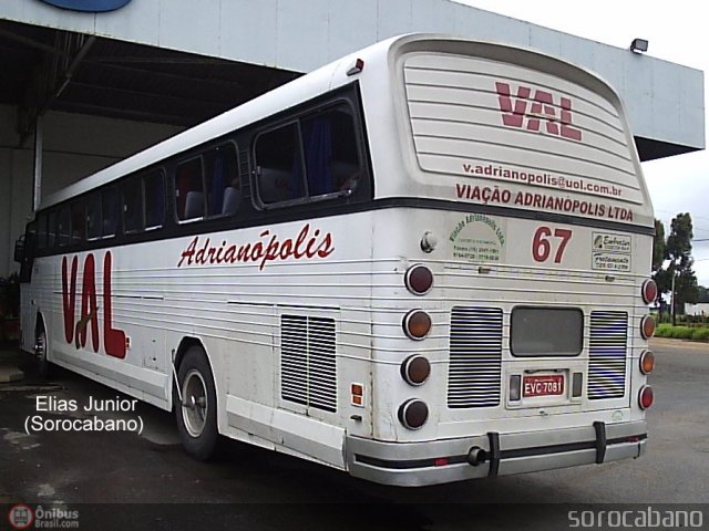 Viação Adrianópolis 67 na cidade de Itapetininga, São Paulo, Brasil, por Elias  Junior. Número da foto: #42952.
