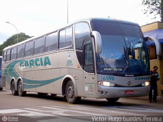 Viação Garcia 6596 na cidade de Maringá, Paraná, Brasil, por Victor Hugo Guedes Pereira. Número da foto: #37687.