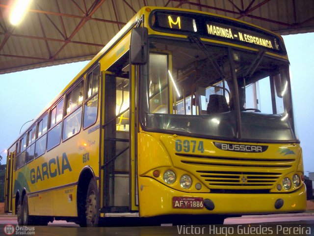 Viação Garcia 6974 na cidade de Maringá, Paraná, Brasil, por Victor Hugo Guedes Pereira. Número da foto: #46538.