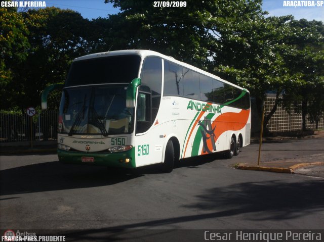Empresa de Transportes Andorinha 5150 na cidade de Araçatuba, São Paulo, Brasil, por Cesar H. Pereira. Número da foto: #46432.
