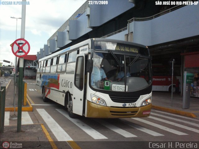 Transporte Coletivo Célico 1710 na cidade de São José do Rio Preto, São Paulo, Brasil, por Cesar H. Pereira. Número da foto: #50696.