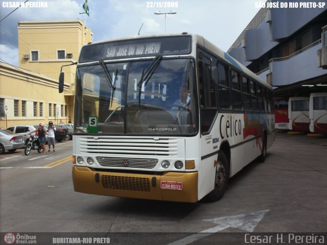 Transporte Coletivo Célico 1590 na cidade de São José do Rio Preto, São Paulo, Brasil, por Cesar H. Pereira. Número da foto: #50795.