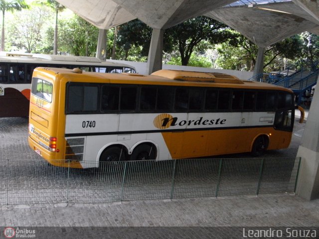 Viação Nordeste 0740 na cidade de Fortaleza, Ceará, Brasil, por [Leandro Sousa]. Número da foto: #51241.