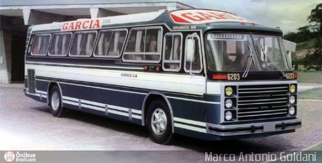 Viação Garcia 6203 na cidade de Joinville, Santa Catarina, Brasil, por Cesar H. Pereira. Número da foto: #51470.