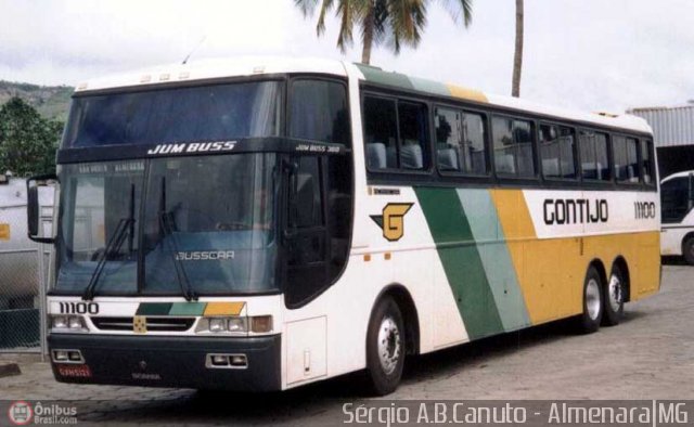 Empresa Gontijo de Transportes 11100 na cidade de Almenara, Minas Gerais, Brasil, por Sérgio Augusto Braga Canuto. ID da foto: 51876.