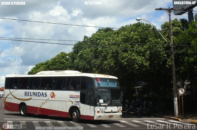 Empresa Reunidas Paulista de Transportes 44043 na cidade de Araçatuba, São Paulo, Brasil, por Cesar H. Pereira. Número da foto: #58440.