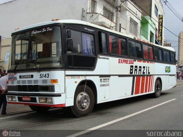 Expresso Brazil 5143 na cidade de Sorocaba, São Paulo, Brasil, por Elias  Junior. Número da foto: #63481.