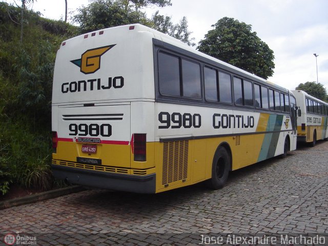 Empresa Gontijo de Transportes 9980 na cidade de João Monlevade, Minas Gerais, Brasil, por J. Alexandre Machado. ID da foto: 63950.