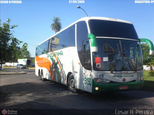 Empresa de Transportes Andorinha 5150 na cidade de Araçatuba, São Paulo, Brasil, por Cesar H. Pereira. Número da foto: #55267.