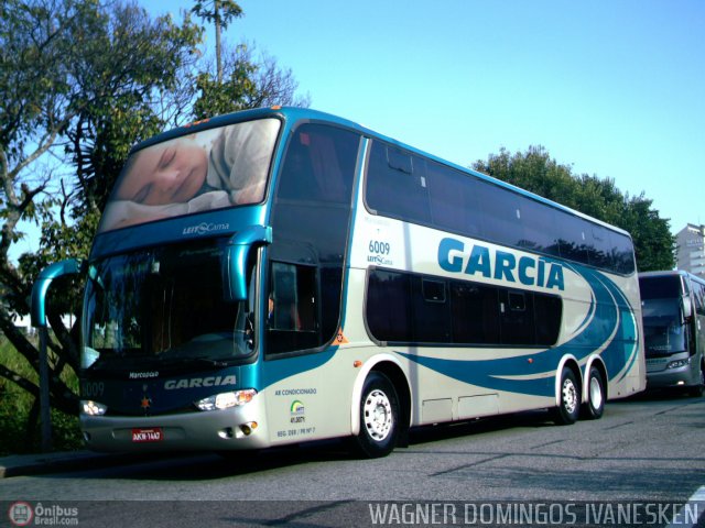 Viação Garcia 6009 na cidade de Curitiba, Paraná, Brasil, por Wagner Domingos Ivanesken. Número da foto: #1082.