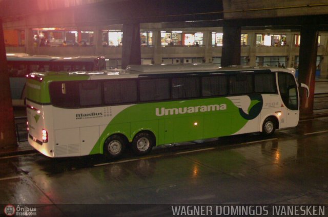 Viação Umuarama 2504 na cidade de Curitiba, Paraná, Brasil, por Wagner Domingos Ivanesken. ID da foto: 1036.