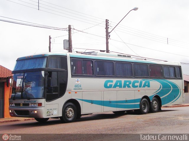 Viação Garcia 6824 na cidade de Cornélio Procópio, Paraná, Brasil, por Tadeu Carnevalli. ID da foto: 1275.