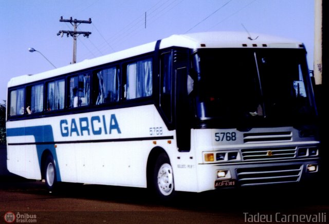 Viação Garcia 5768 na cidade de Cornélio Procópio, Paraná, Brasil, por Tadeu Carnevalli. Número da foto: #2963.