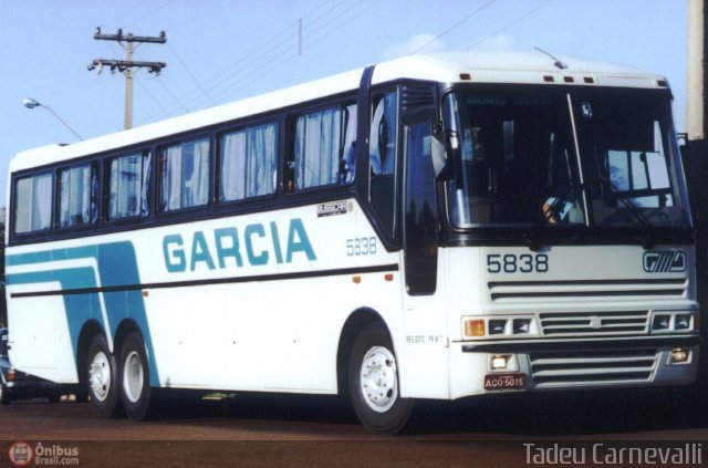Viação Garcia 5838 na cidade de Cornélio Procópio, Paraná, Brasil, por Tadeu Carnevalli. Número da foto: #3061.
