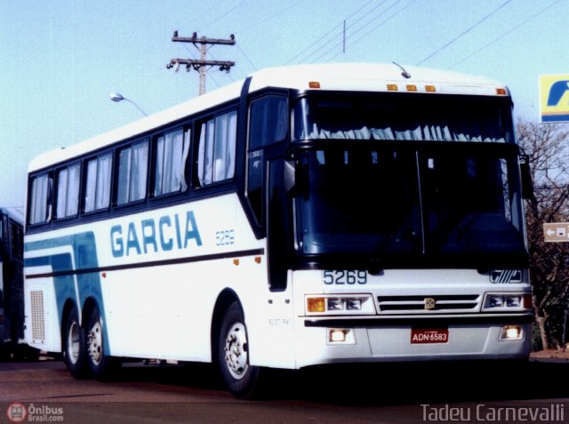 Viação Garcia 5269 na cidade de Cornélio Procópio, Paraná, Brasil, por Tadeu Carnevalli. Número da foto: #3963.