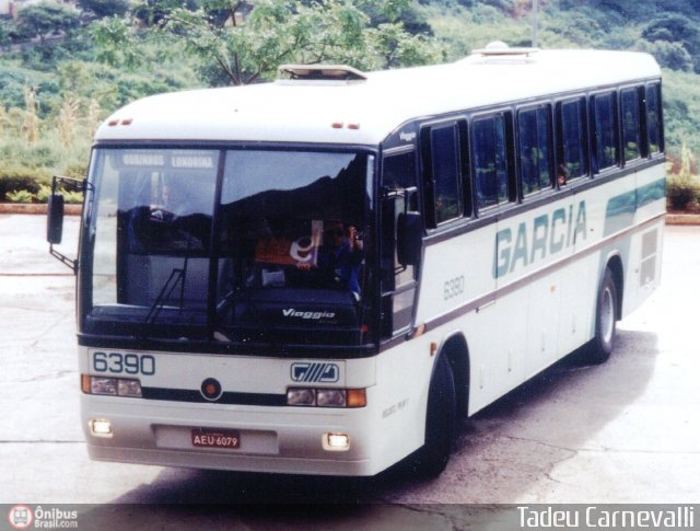 Viação Garcia 6390 na cidade de Cornélio Procópio, Paraná, Brasil, por Tadeu Carnevalli. ID da foto: 3989.