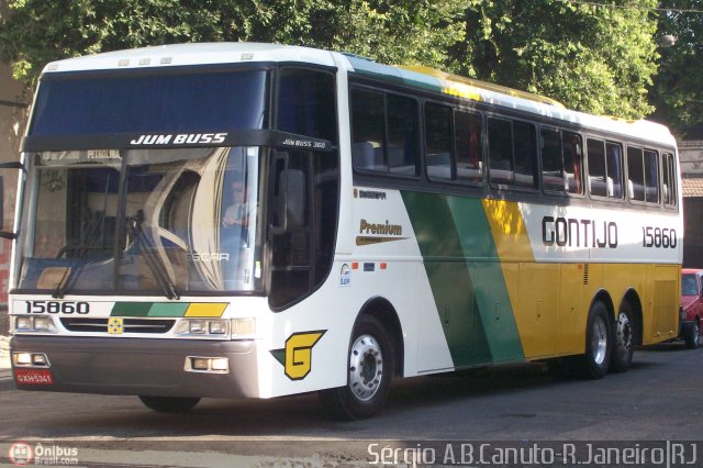 Empresa Gontijo de Transportes 15860 na cidade de Rio de Janeiro, Rio de Janeiro, Brasil, por Sérgio Augusto Braga Canuto. ID da foto: 4904.