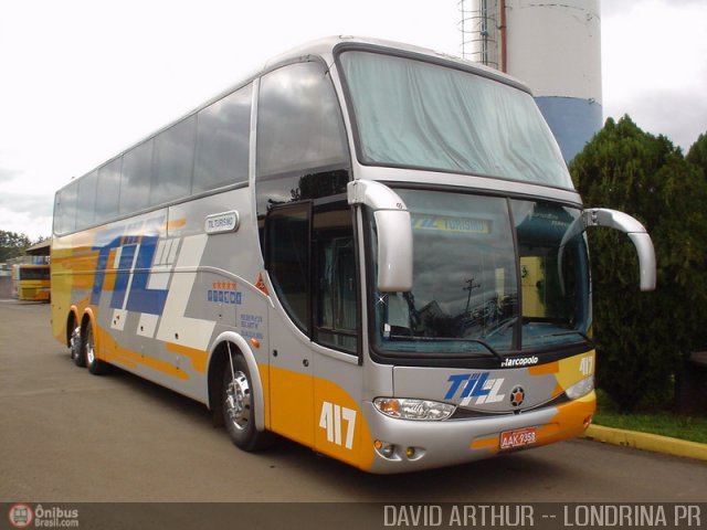 TIL Transportes Coletivos 417 na cidade de Londrina, Paraná, Brasil, por David Arthur. ID da foto: 3330.