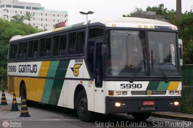 Empresa Gontijo de Transportes 5990 na cidade de São Paulo, São Paulo, Brasil, por Sérgio Augusto Braga Canuto. Número da foto: #5159.