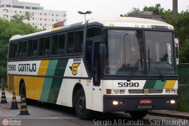 Empresa Gontijo de Transportes 5990 na cidade de São Paulo, São Paulo, Brasil, por Sérgio Augusto Braga Canuto. ID da foto: 5159.