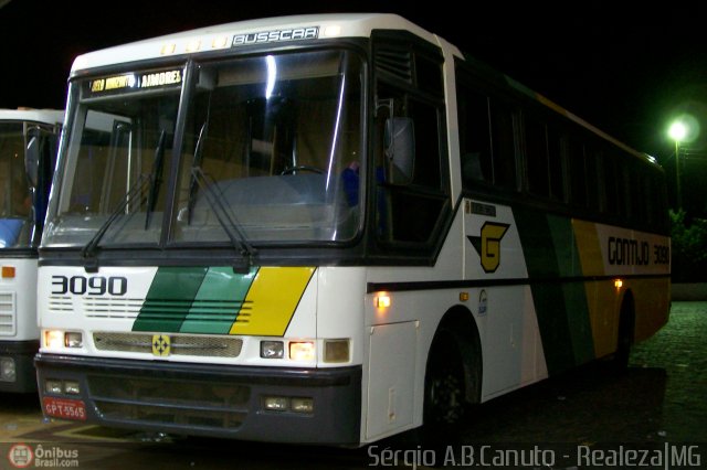 Empresa Gontijo de Transportes 3090 na cidade de Manhuaçu, Minas Gerais, Brasil, por Sérgio Augusto Braga Canuto. ID da foto: 5177.