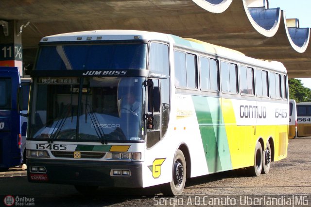 Empresa Gontijo de Transportes 15465 na cidade de Uberlândia, Minas Gerais, Brasil, por Sérgio Augusto Braga Canuto. ID da foto: 5214.