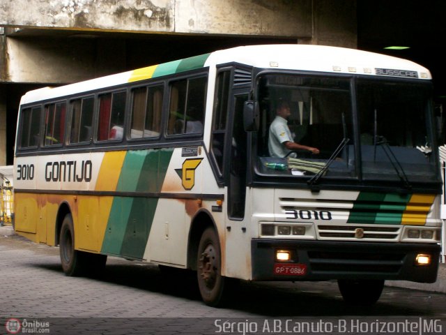 Empresa Gontijo de Transportes 3010 na cidade de Belo Horizonte, Minas Gerais, Brasil, por Sérgio Augusto Braga Canuto. ID da foto: 5090.