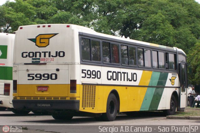 Empresa Gontijo de Transportes 5990 na cidade de São Paulo, São Paulo, Brasil, por Sérgio Augusto Braga Canuto. ID da foto: 5160.