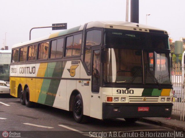 Empresa Gontijo de Transportes 9100 na cidade de Belo Horizonte, Minas Gerais, Brasil, por Sérgio Augusto Braga Canuto. ID da foto: 5295.