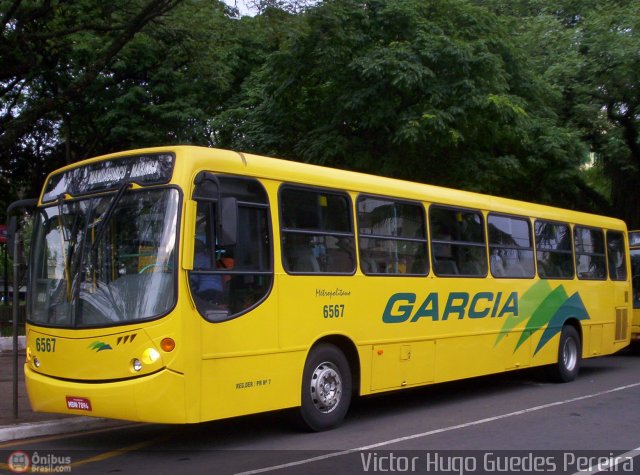 Viação Garcia 6567 na cidade de Maringá, Paraná, Brasil, por Victor Hugo Guedes Pereira. Número da foto: #7040.