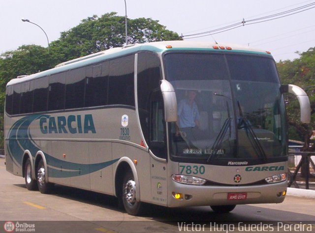 Viação Garcia 7830 na cidade de Maringá, Paraná, Brasil, por Victor Hugo Guedes Pereira. ID da foto: 7046.