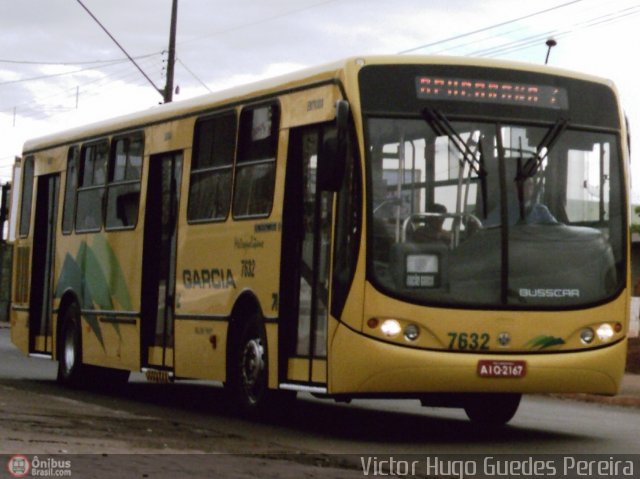 Viação Garcia 7632 na cidade de Apucarana, Paraná, Brasil, por Victor Hugo Guedes Pereira. ID da foto: 7045.