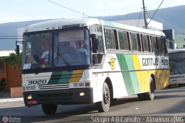 Empresa Gontijo de Transportes 3020 na cidade de Almenara, Minas Gerais, Brasil, por Sérgio Augusto Braga Canuto. ID da foto: 7622.