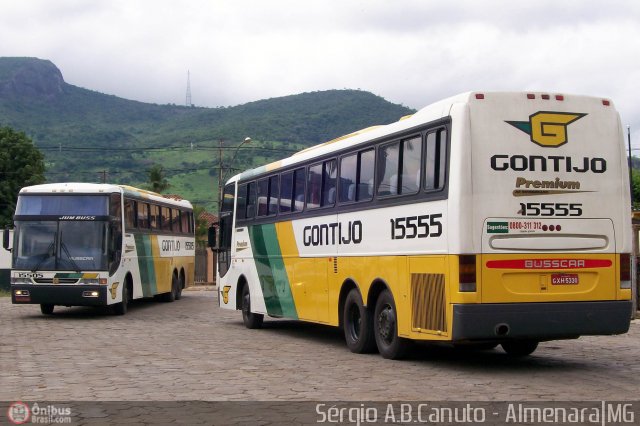 Empresa Gontijo de Transportes 15555 na cidade de Almenara, Minas Gerais, Brasil, por Sérgio Augusto Braga Canuto. ID da foto: 7625.