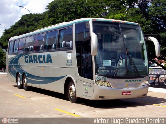 Viação Garcia 6578 na cidade de Maringá, Paraná, Brasil, por Victor Hugo Guedes Pereira. Número da foto: #9415.