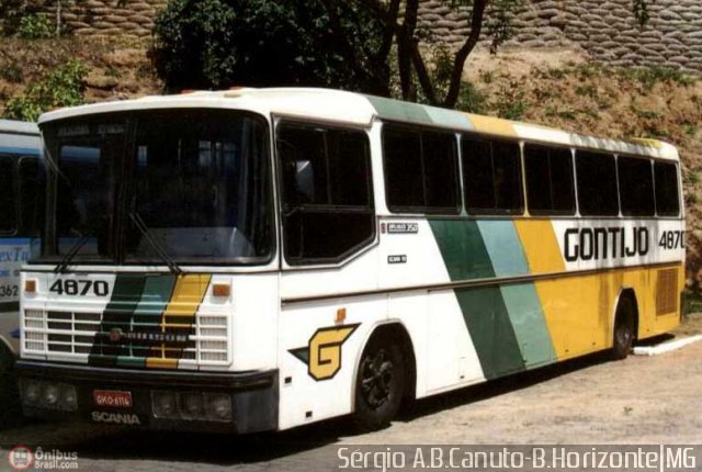 Empresa Gontijo de Transportes 4870 na cidade de Belo Horizonte, Minas Gerais, Brasil, por Sérgio Augusto Braga Canuto. ID da foto: 9539.