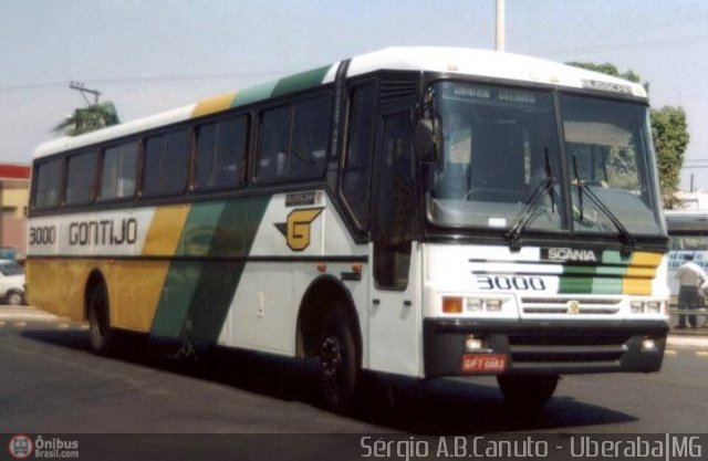 Empresa Gontijo de Transportes 3000 na cidade de Uberaba, Minas Gerais, Brasil, por Sérgio Augusto Braga Canuto. Número da foto: #9498.