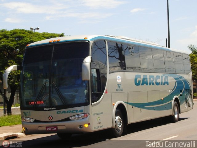 Viação Garcia 7611 na cidade de Londrina, Paraná, Brasil, por Tadeu Carnevalli. Número da foto: #5979.