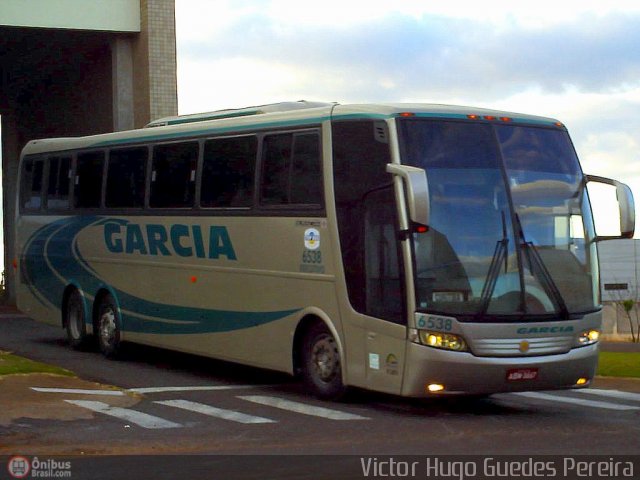 Viação Garcia 6538 na cidade de Apucarana, Paraná, Brasil, por Victor Hugo Guedes Pereira. ID da foto: 12115.