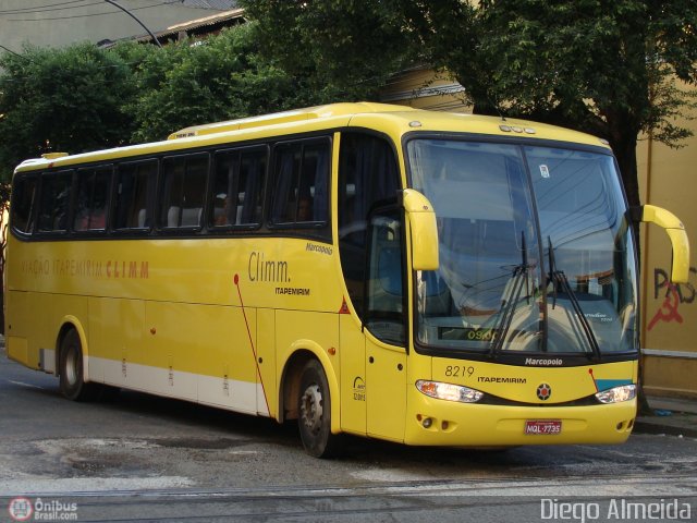 Viação Itapemirim 8219 na cidade de Rio de Janeiro, Rio de Janeiro, Brasil, por Diego Almeida Araujo. ID da foto: 13820.