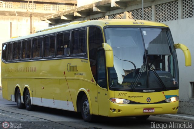 Viação Itapemirim 8007 na cidade de Rio de Janeiro, Rio de Janeiro, Brasil, por Diego Almeida Araujo. Número da foto: #14086.