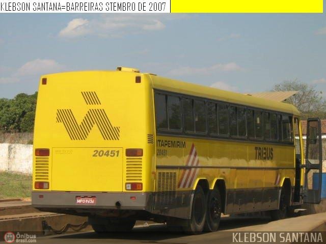 Viação Itapemirim 20451 na cidade de Barreiras, Bahia, Brasil, por Klebson Santana Klebinho. Número da foto: #15173.