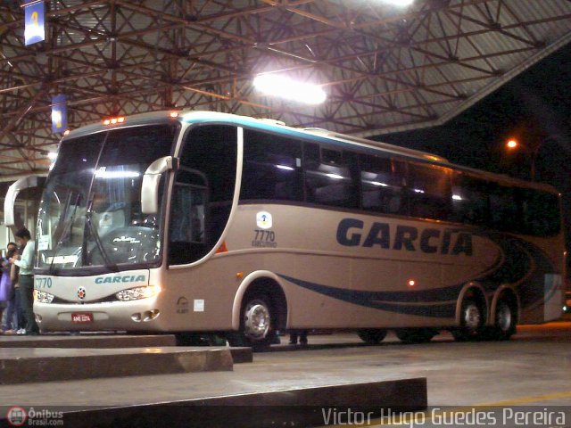 Viação Garcia 7770 na cidade de Maringá, Paraná, Brasil, por Victor Hugo Guedes Pereira. ID da foto: 15299.