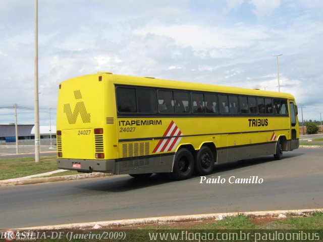 Viação Itapemirim 24027 na cidade de Brasília, Distrito Federal, Brasil, por Paulo Camillo Mendes Maria. ID da foto: 15790.