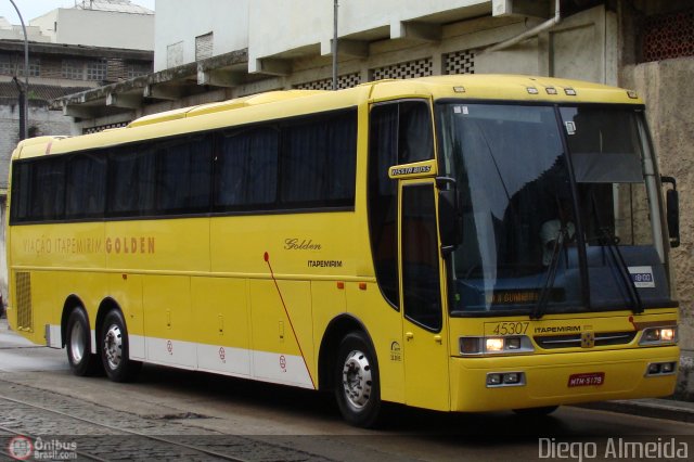 Viação Itapemirim 45307 na cidade de Rio de Janeiro, Rio de Janeiro, Brasil, por Diego Almeida Araujo. Número da foto: #16080.