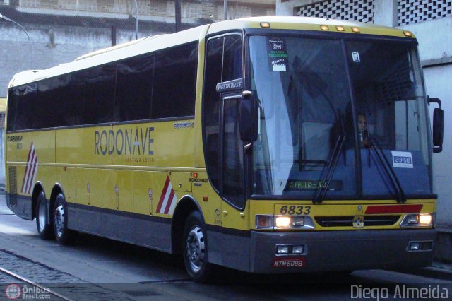 Viação Itapemirim 6833 na cidade de Rio de Janeiro, Rio de Janeiro, Brasil, por Diego Almeida Araujo. Número da foto: #11454.