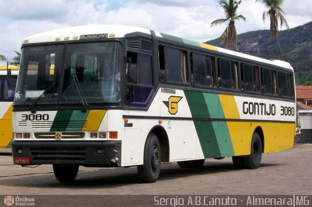 Empresa Gontijo de Transportes 3080 na cidade de Almenara, Minas Gerais, Brasil, por Sérgio Augusto Braga Canuto. ID da foto: 17290.