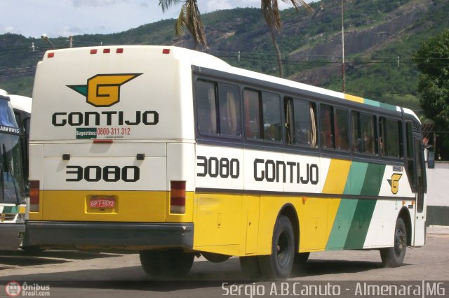 Empresa Gontijo de Transportes 3080 na cidade de Almenara, Minas Gerais, Brasil, por Sérgio Augusto Braga Canuto. ID da foto: 17291.