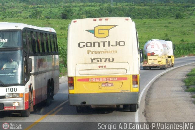 Empresa Gontijo de Transportes 15170 na cidade de Ponto dos Volantes, Minas Gerais, Brasil, por Sérgio Augusto Braga Canuto. ID da foto: 19912.